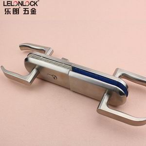 雙開門帶把手圓形玻璃門鎖